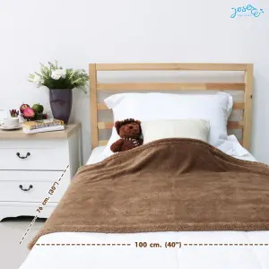 Red Stripe Bear Portable Blanket