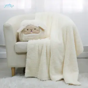 Sheep steamed bun cushion blanket