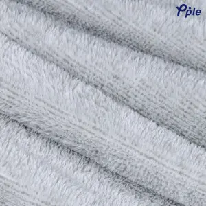 Silver Grey Frosted Plush Blanket
