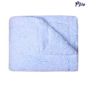 Sky Blue Candy Stripe Sherpa Blanket