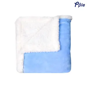 Sky Blue Luxury Velvet Sharpa Blanket