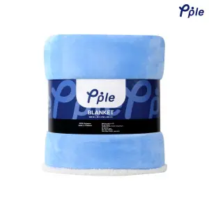 Sky Blue Luxury Velvet Sharpa Blanket