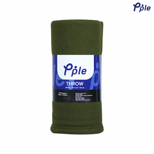 Solid Fleece Throw, Dark Green