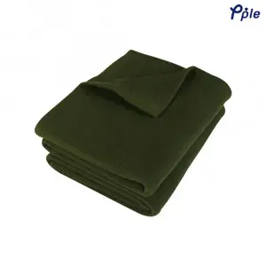 Solid Fleece Throw, Dark Green