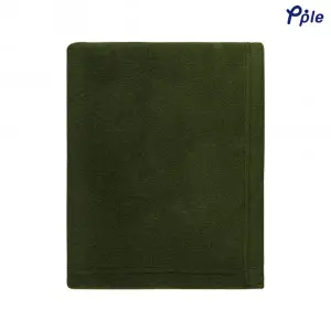 Solid Fleece Throw, Dark Green