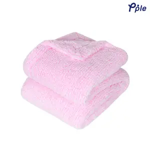 Sweet Pink Candy Stripe Sherpa Blanket