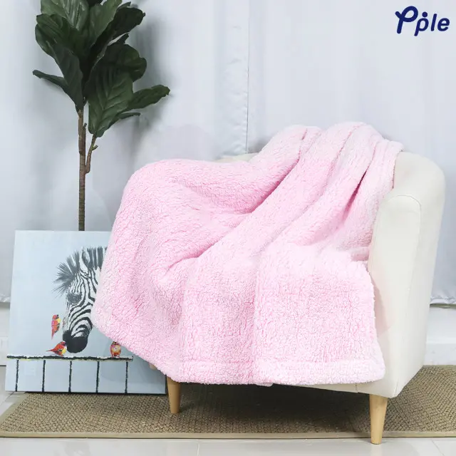 Sweet Pink Cotton Candy Sherpa Throw