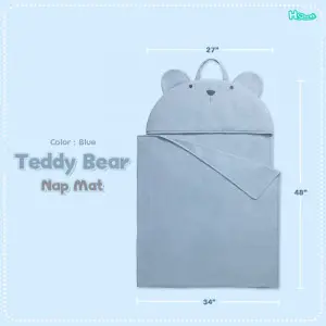 Teddy Bear Nap Mat Set - Blue