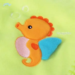 Tiny seahorse baby blanket