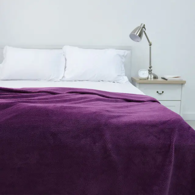 Violet Soft Popcorn Flannel Blanket