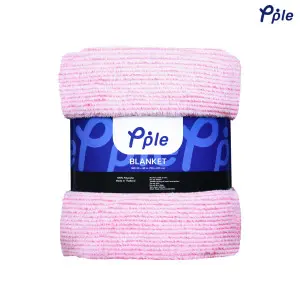 Vivid Pink Stripe Frosted Plush Blanket