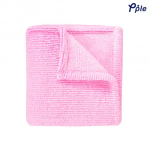 Vivid Pink Stripe Frosted Plush Blanket