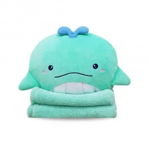 Whale Hand Warmer Cushion Blanket